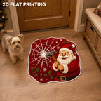 Entrance Mat Santa Shaped Non-Slip Backing & Easy To Clean
