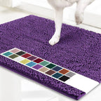 Entryway Door Mat Chenille Microfiber Non-Slip Machine Washable