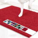 Entryway Door Mat Chenille Microfiber Non-Slip Machine Washable