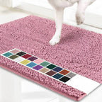 Entryway Door Mat Chenille Microfiber Non-Slip Machine Washable