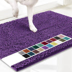 Entryway Door Mat Chenille Microfiber Non-Slip Machine Washable