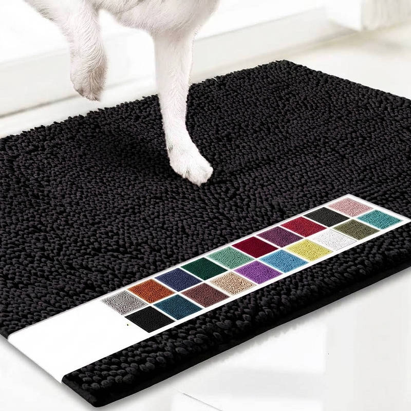 Entryway Door Mat Chenille Microfiber Non-Slip Machine Washable