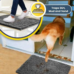 Entryway Door Mat Chenille Microfiber Non-Slip Machine Washable