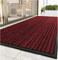 Entryway Floor Mat Striped Dirt-Trapping Non-Slip Rubber Backing
