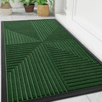 Entryway Floor Mat Striped Dirt-Trapping Non-Slip Rubber Backing