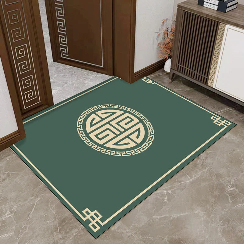 Entryway Mat Floral Artwork Dirt-Trapping 31.5 x 47.2 Inch