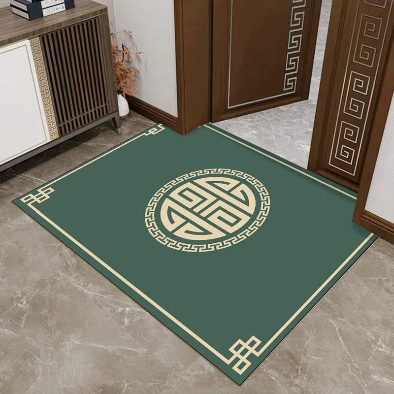 Entryway Mat Floral Artwork Dirt-Trapping 31.5 x 47.2 Inch