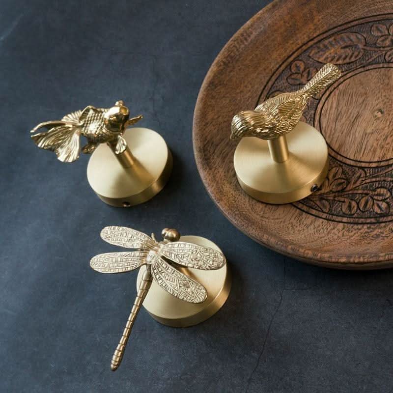 Entryway Wall Hook Solid Brass Animal Head