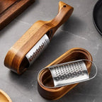 Ergonomic Acacia Wood Handle & Sharp Stainless Steel Cheese Grater