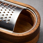 Ergonomic Acacia Wood Handle & Sharp Stainless Steel Cheese Grater