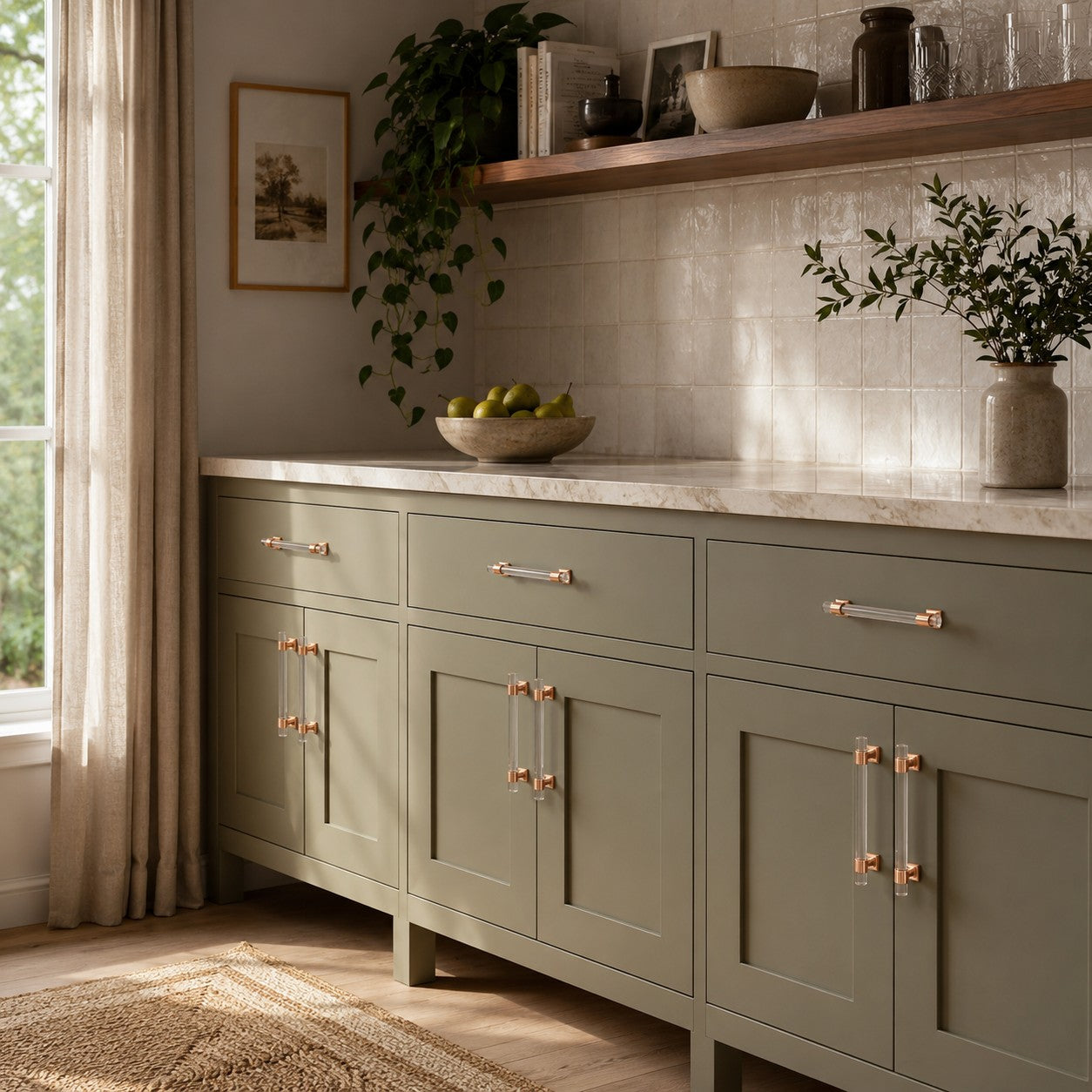Ergonomic Acrylic Cabinet Handles & Knobs (Easy Installation)