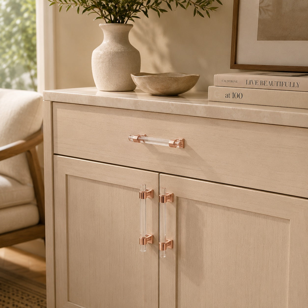 Ergonomic Acrylic Cabinet Handles & Knobs (Easy Installation)