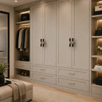 Ergonomic Brass & Marble Cabinet Handle (3.8 in Center-to-Center)
