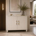 Ergonomic Brass & Marble Cabinet Handle (3.8 in Center-to-Center)