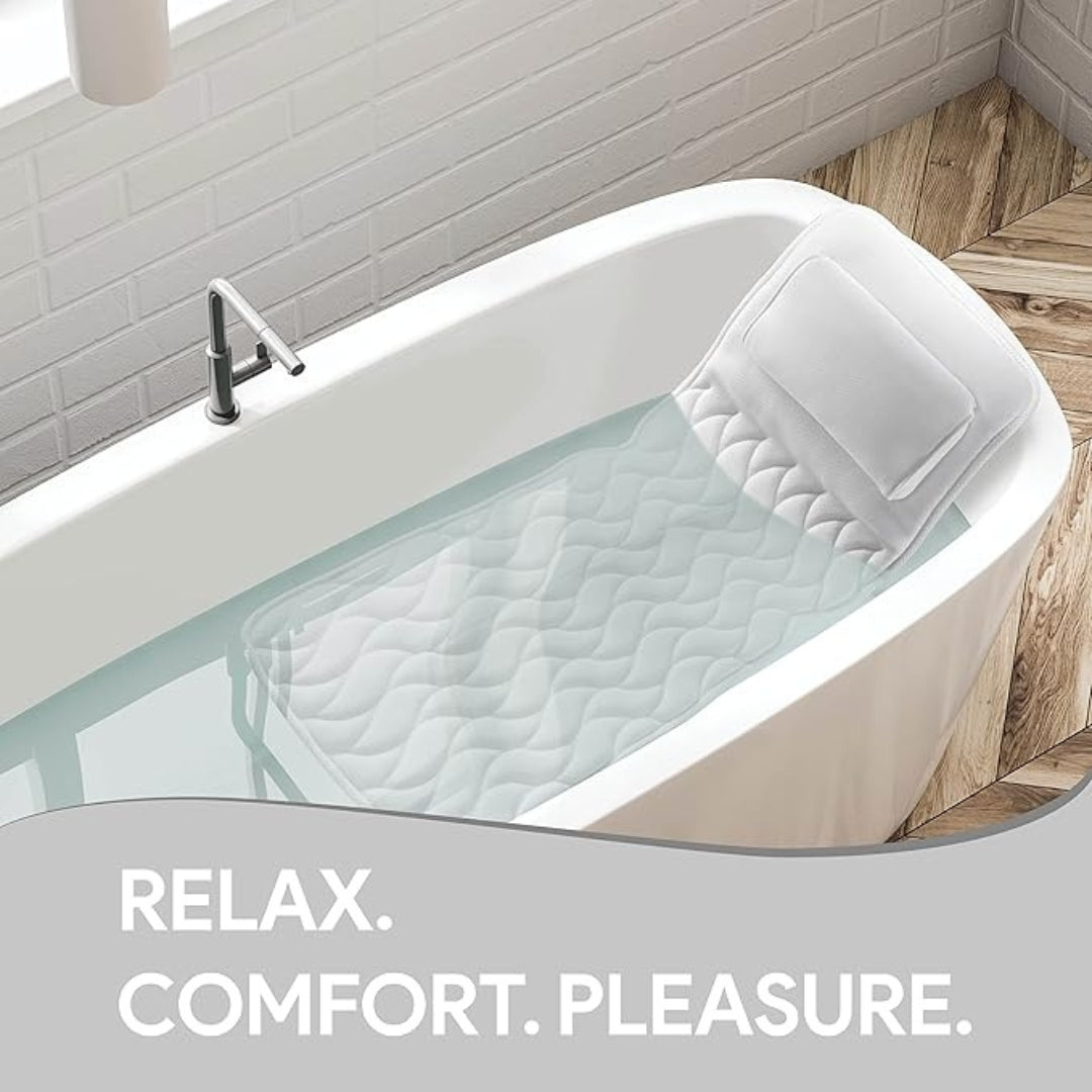 Ergonomic Breathable Mesh Full-Body Bathtub Pillow