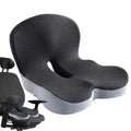 Ergonomic High-Density Memory Foam L-Shaped Seat & Back Cushion (Machine-Washable Cover)