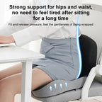 Ergonomic High-Density Memory Foam L-Shaped Seat & Back Cushion (Machine-Washable Cover)