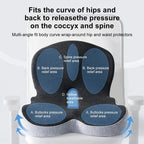 Ergonomic High-Density Memory Foam L-Shaped Seat & Back Cushion (Machine-Washable Cover)