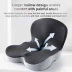 Ergonomic High-Density Memory Foam L-Shaped Seat & Back Cushion (Machine-Washable Cover)