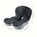 Ergonomic High-Density Memory Foam L-Shaped Seat & Back Cushion (Machine-Washable Cover)