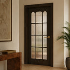 Ergonomic Matte Black & Brass Interior Door Handle Set (Multiple Configurations)