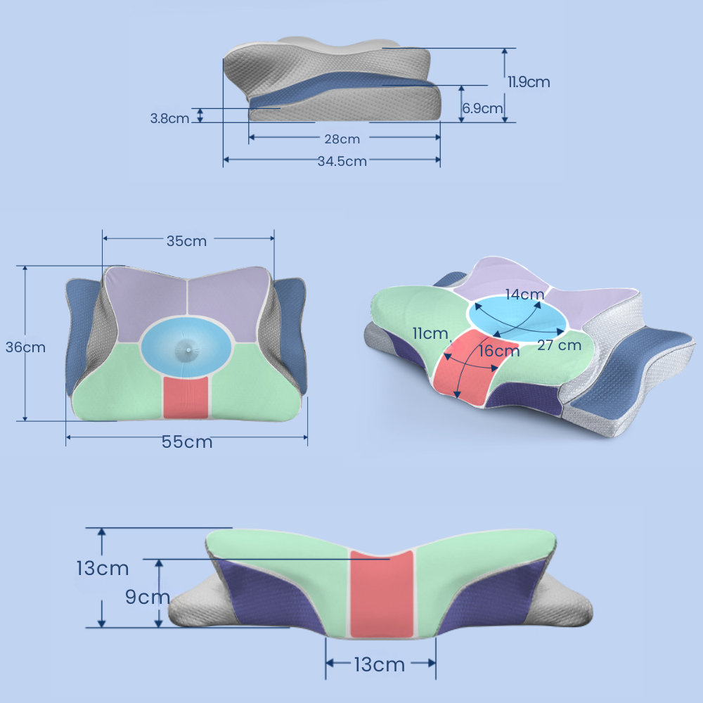 Ergonomic Memory Foam Anti-Snore Pillow