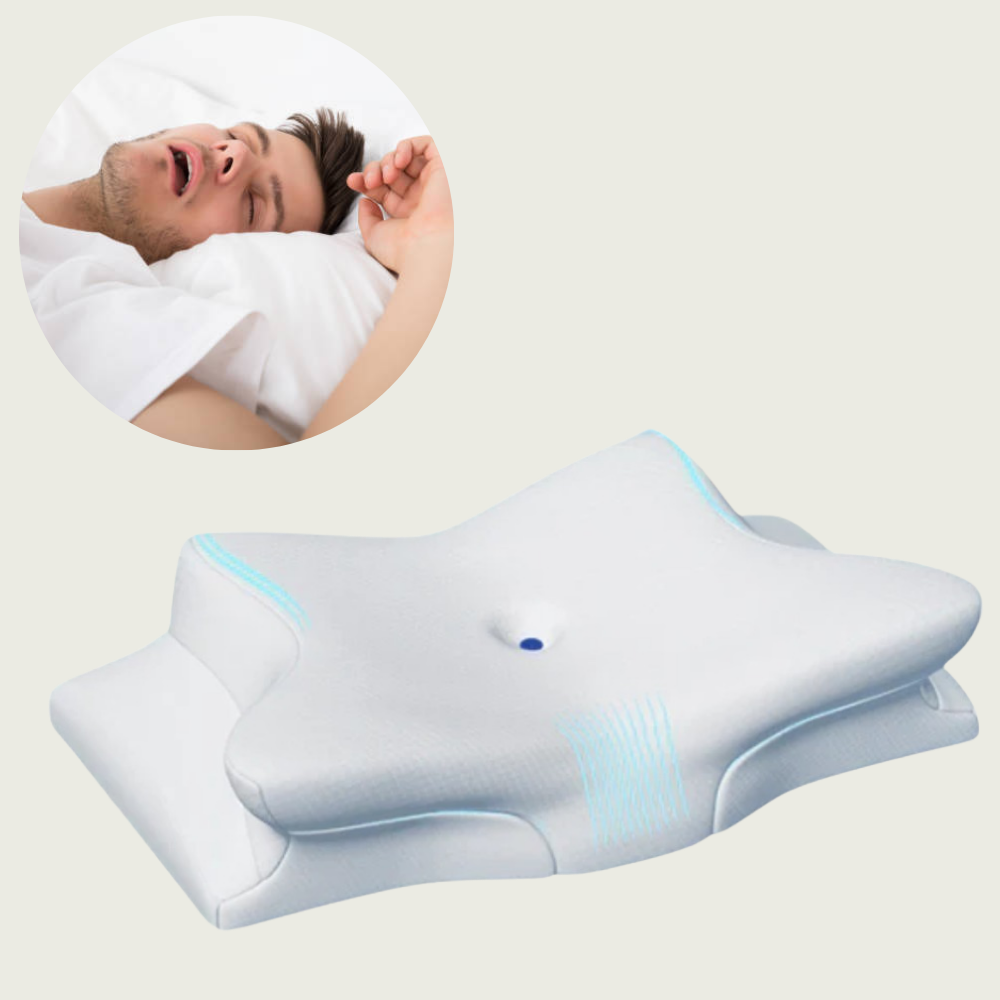 Ergonomic Memory Foam Anti-Snore Pillow