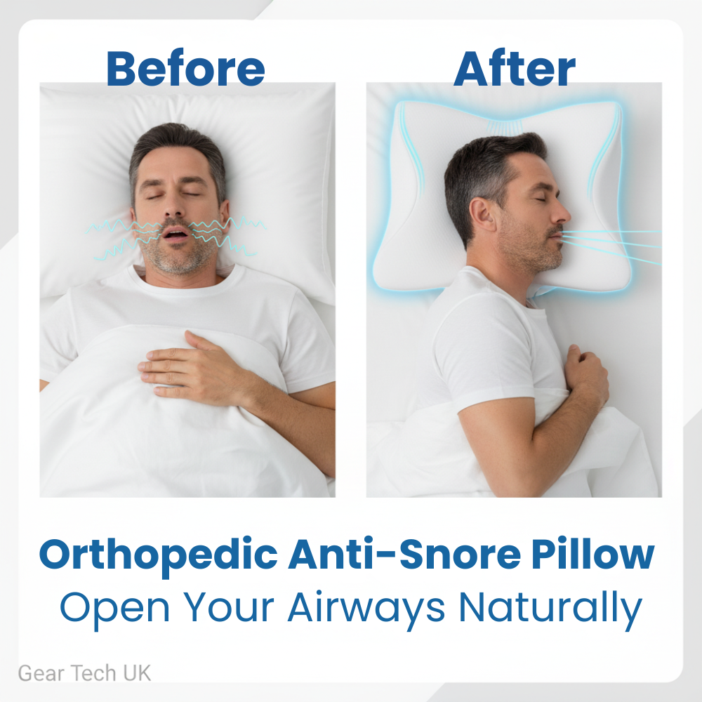 Ergonomic Memory Foam Anti-Snore Pillow