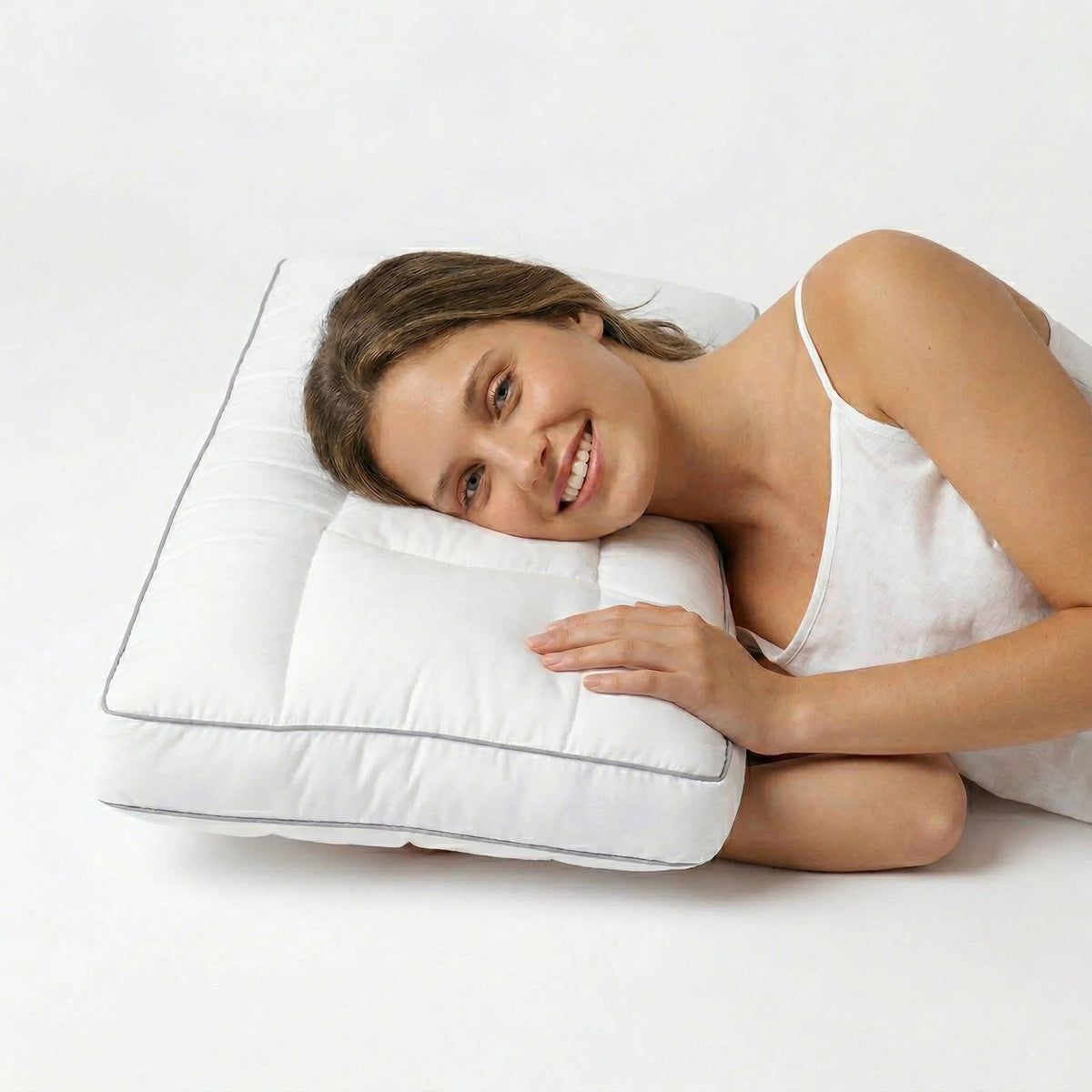 Ergonomic Pillow Five-Zone Cervical Support Hypoallergenic