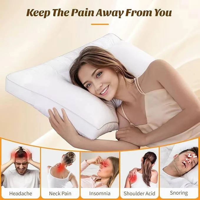Ergonomic Pillow Five-Zone Cervical Support Hypoallergenic