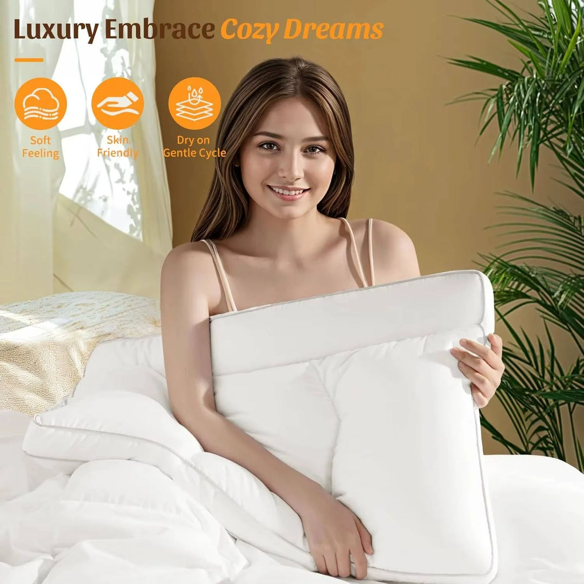 Ergonomic Pillow Five-Zone Cervical Support Hypoallergenic