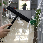 Ergonomic Silicone Body & Rubber Blade Shower Squeegee
