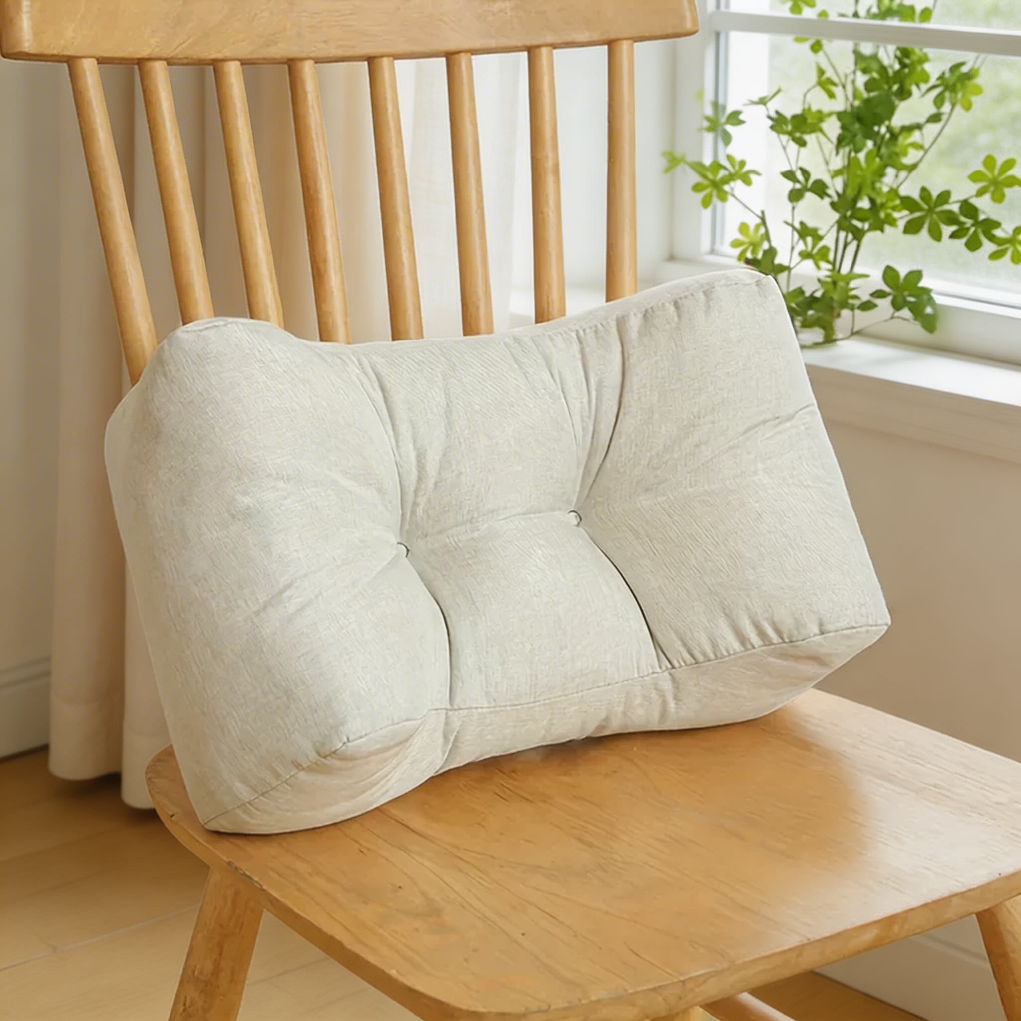 Ergonomic Soft Lumbar Support Cushion (Machine-Washable Cover)