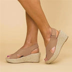 Espadrilles Orthopedic Wedge Heel Elastic Straps & Non-Slip Sole