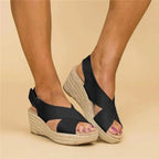Espadrilles Orthopedic Wedge Heel Elastic Straps & Non-Slip Sole