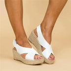 Espadrilles Orthopedic Wedge Heel Elastic Straps & Non-Slip Sole