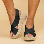 Espadrilles Orthopedic Wedge Heel Elastic Straps & Non-Slip Sole