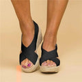 Espadrilles Orthopedic Wedge Heel Elastic Straps & Non-Slip Sole