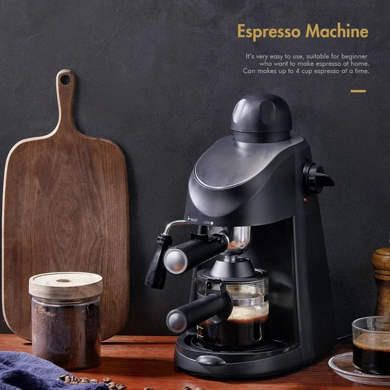 Espresso Machine Steam Wand Compact 4-Cup