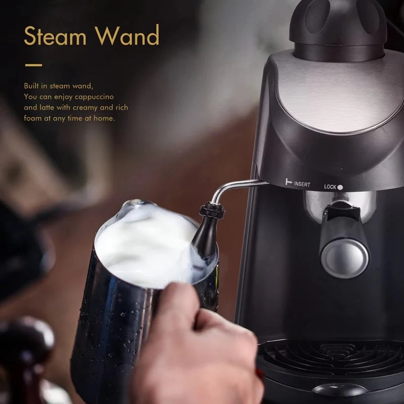 Espresso Machine Steam Wand Compact 4-Cup