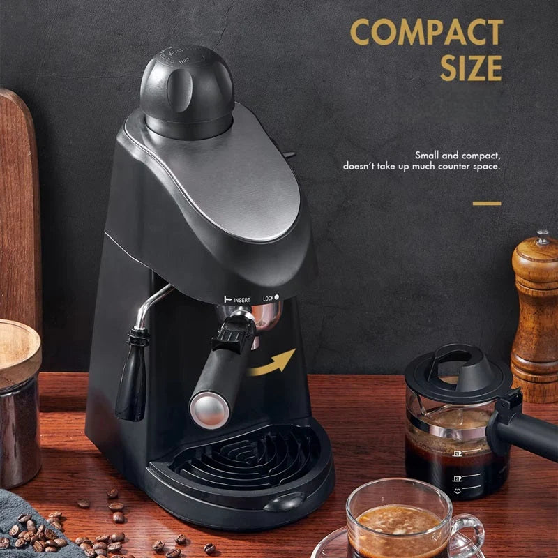Espresso Machine Steam Wand Compact 4-Cup