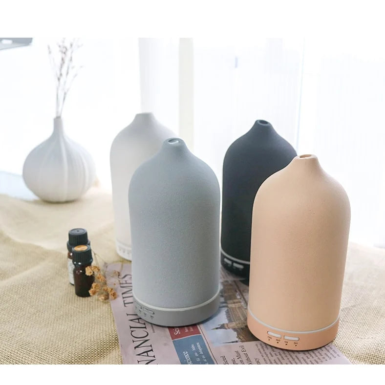Essential Oil Diffuser Ultrasonic Quiet Ceramic Dome
