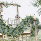 Eucalyptus Garland Set of 2 Silk-Like Flexible Stems