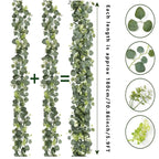 Eucalyptus Garland Set of 2 Silk-Like Flexible Stems