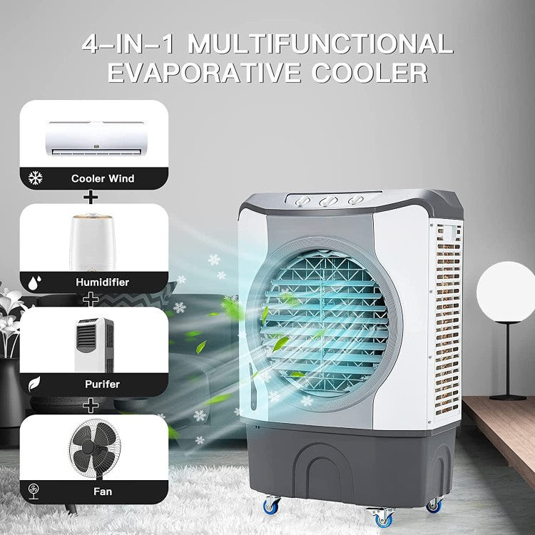 Evaporative Air Cooler 4-In-1 Energy-Efficient 45 Liter Tank