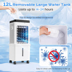 Evaporative Cooler Portable 12L Tank Remote & Timer