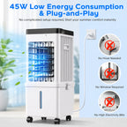 Evaporative Cooler Portable 12L Tank Remote & Timer