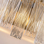 Even Ambient Textured Glass & Copper Frame Semi-Flush Ceiling Light