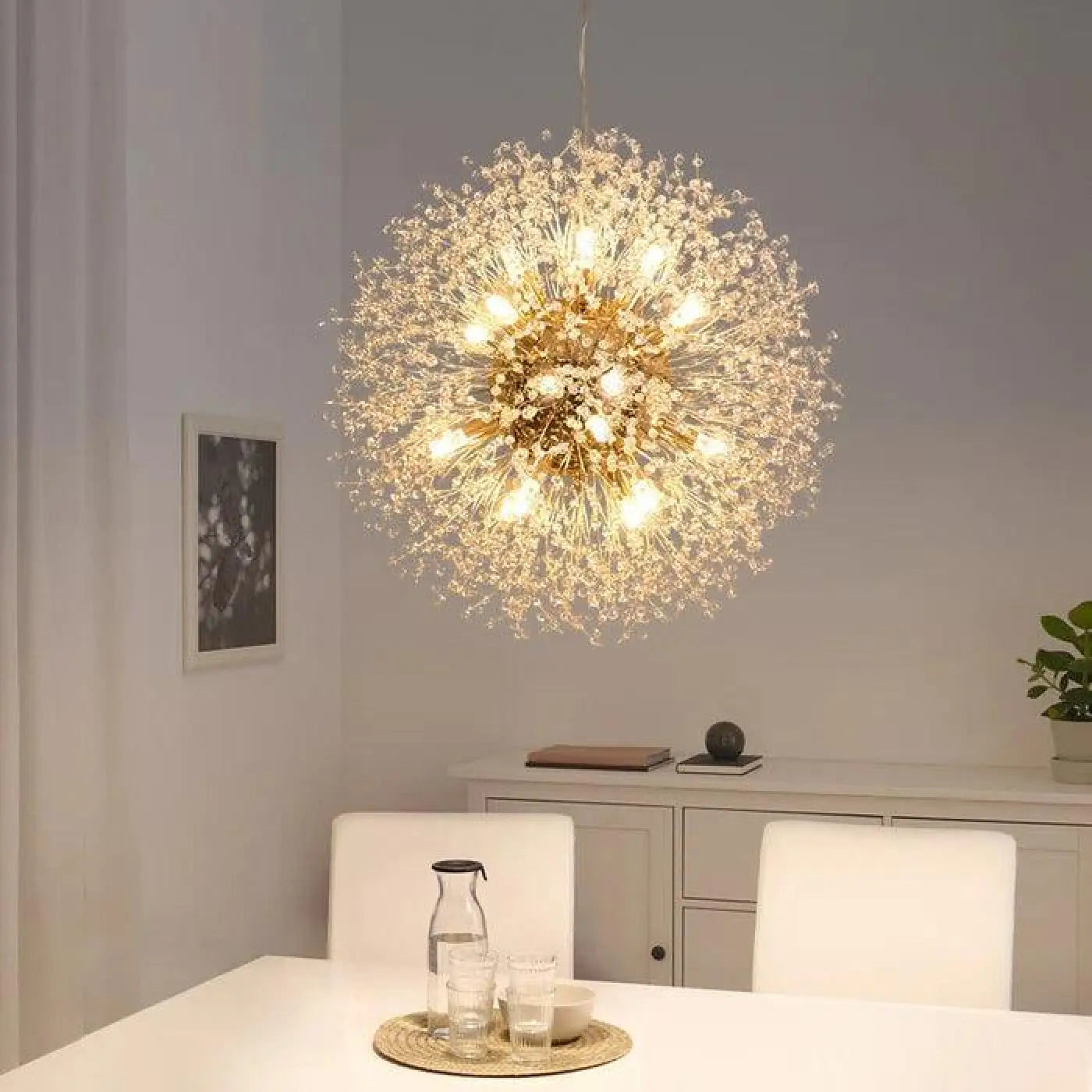 Even-Illumination Spherical Pendant Light (Adjustable Height)