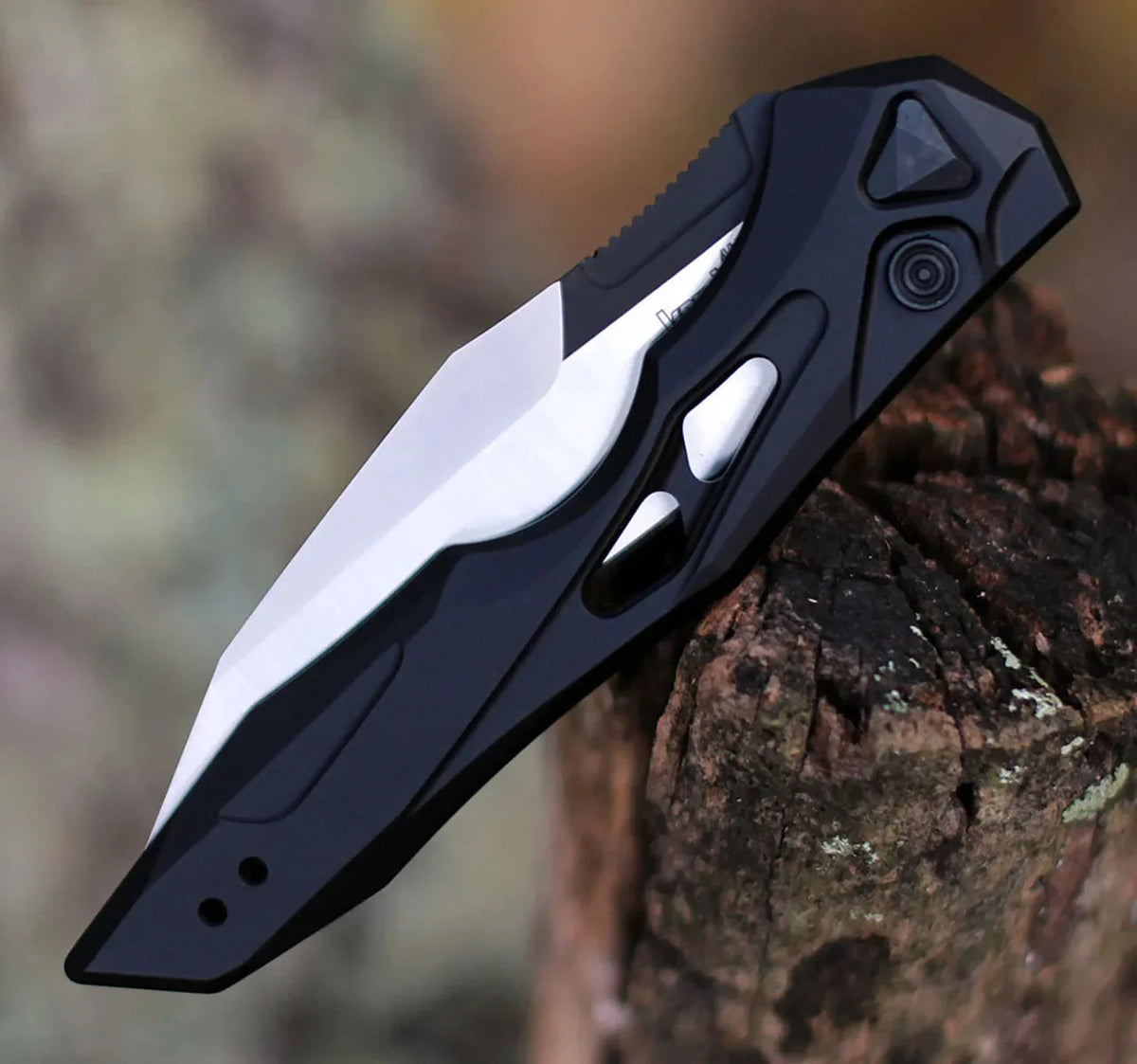 Everyday Carry Knife Push-Button One-Hand Opening CPM 154 Steel